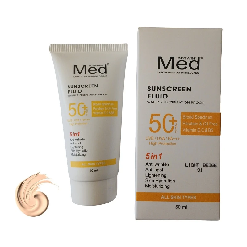 کرم ضد آفتاب رنگی مدانسر spf50 مدل فلویید 01