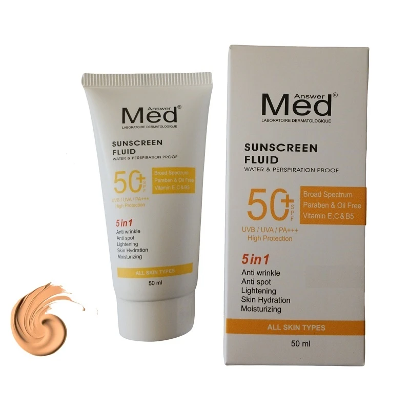 کرم ضد آفتاب رنگی مدانسر spf50 مدل فلویید 02
