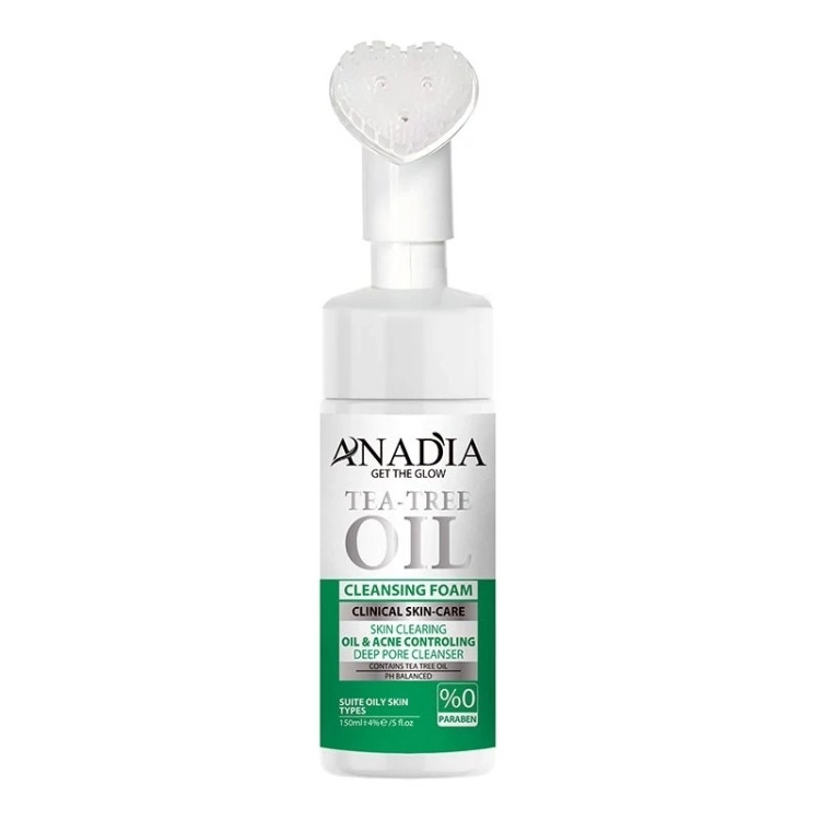 فوم شستشوی صورت براش دار tree oil آنادیا Anadia